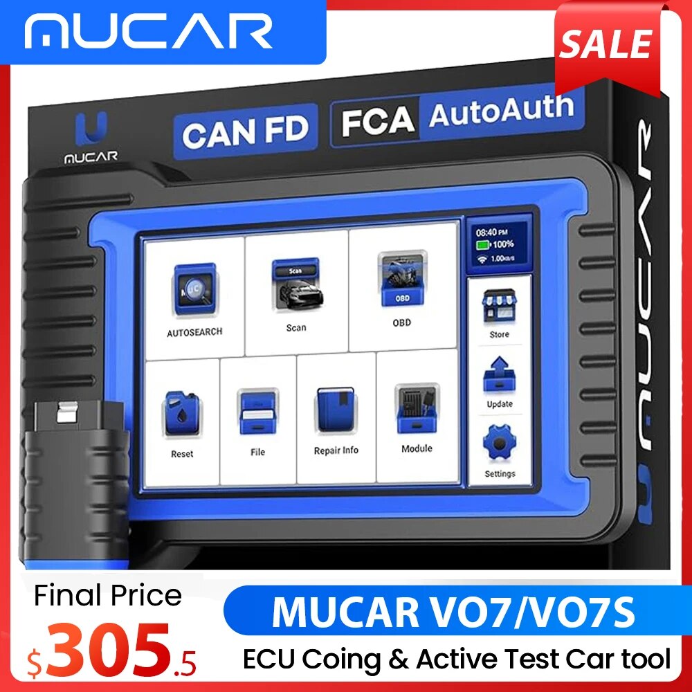 MUCAR VO7/VO7S ڵ    ECU ڵ Obd2 ĳ ü ý  28 缳  ڵ AutoAuth for FCA SGW